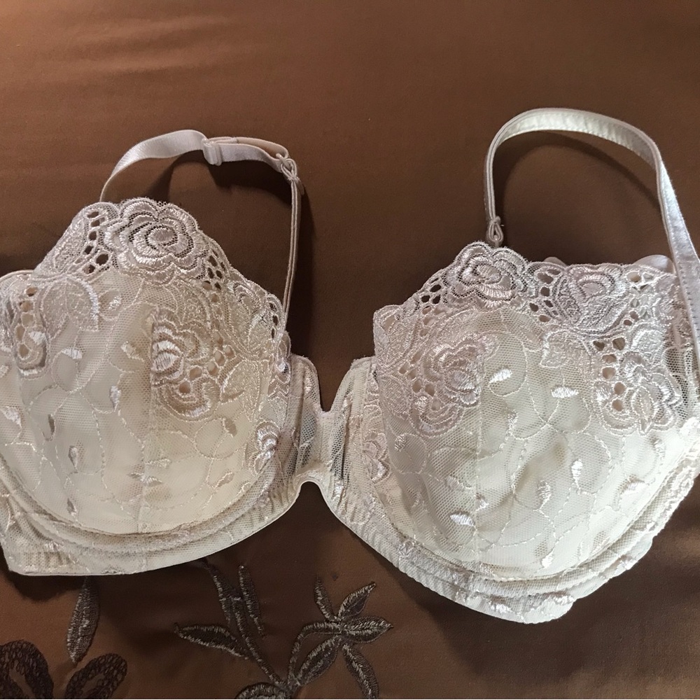 Lace Underwire Bra - Light Blush